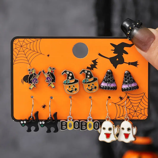 Women's Halloween Earrings Set 6 Pairs