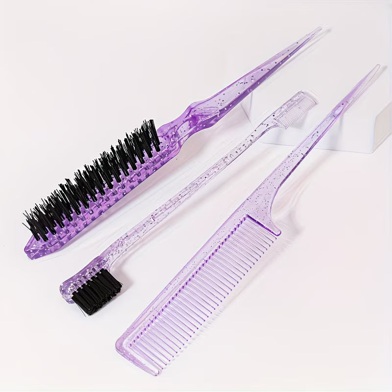 Crystal Hair Styling Comb 3pcs Set