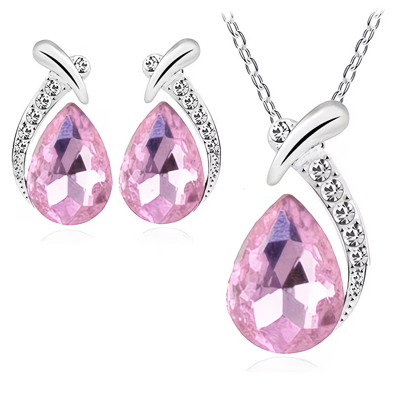 Diamond Necklace & Earring Set