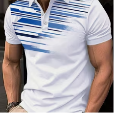 Men's blue striped tshirt