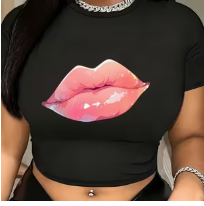 Lips Crop Tshirt