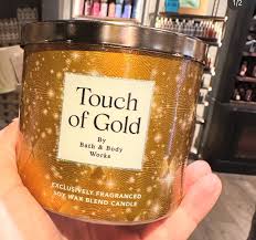 B&BW Touch of Gold Three Wick Candle